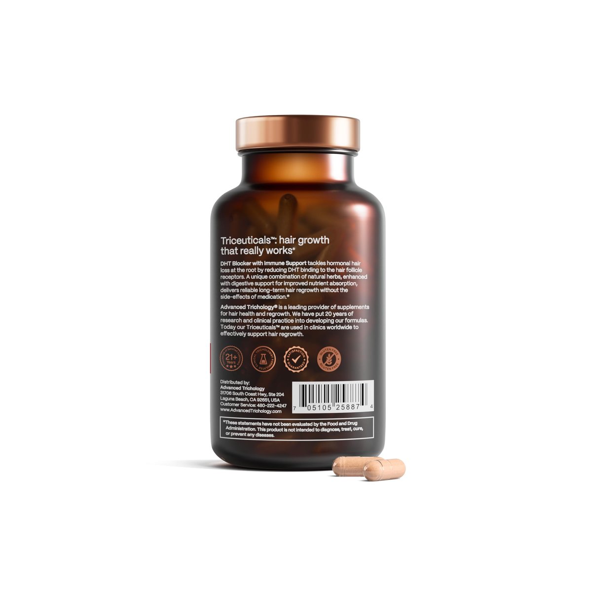 DHT Blocker Hair Growth Supplement for Men and Women | Saw Palmetto | Approved by American Hair Loss Association | Advanced Trichology Avelisse