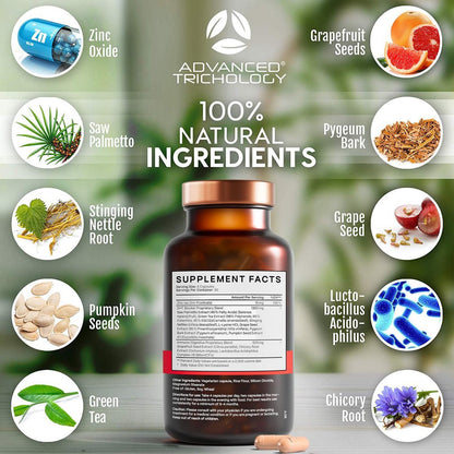 DHT Blocker Hair Growth Supplement for Men and Women | Saw Palmetto | Approved by American Hair Loss Association | Advanced Trichology Avelisse