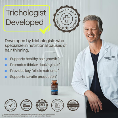 FoliGROWTH Hair Growth Supplement for Women & Men | Thicker, Fuller Hair | American Hair Loss Association Approved | 90 Count Avelisse