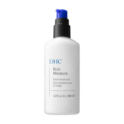 DHC Rich Moisture Lightweight Facial Moisturizer for Dry Skin – Fragrance & Colorant Free, 3.3 fl oz Avelisse