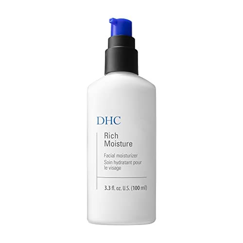 DHC Rich Moisture Lightweight Facial Moisturizer for Dry Skin – Fragrance & Colorant Free, 3.3 fl oz Avelisse