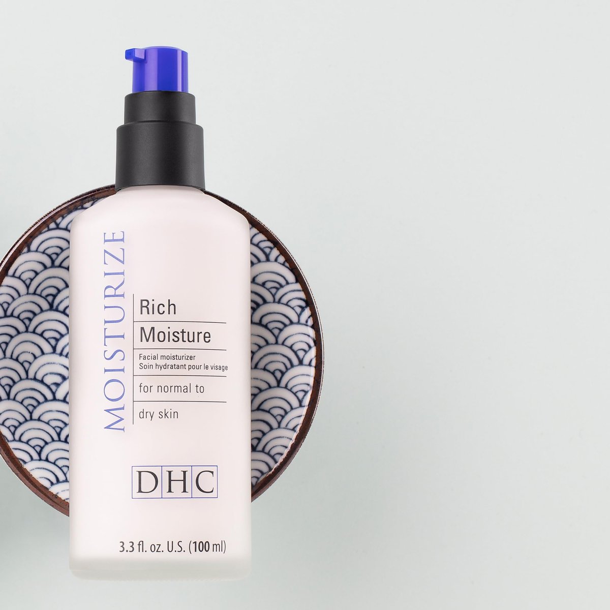 DHC Rich Moisture Lightweight Facial Moisturizer for Dry Skin – Fragrance & Colorant Free, 3.3 fl oz Avelisse