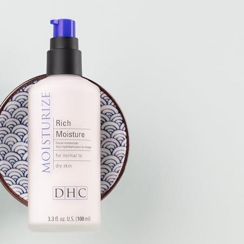 DHC Rich Moisture Lightweight Facial Moisturizer for Dry Skin – Fragrance & Colorant Free, 3.3 fl oz Avelisse
