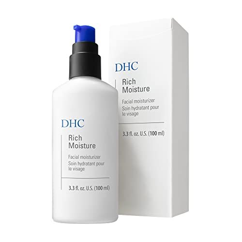DHC Rich Moisture Lightweight Facial Moisturizer for Dry Skin – Fragrance & Colorant Free, 3.3 fl oz Avelisse