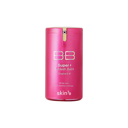 SKIN79 Super Plus Beblesh Balm Pink BB 40g - All Day Lasting BB Cream, K-Beauty Flawless Base Foundation, Tinted Moisturizer, Pink 21