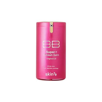 SKIN79 Super Plus Beblesh Balm Pink BB 40g - All Day Lasting BB Cream, K-Beauty Flawless Base Foundation, Tinted Moisturizer, Pink 21