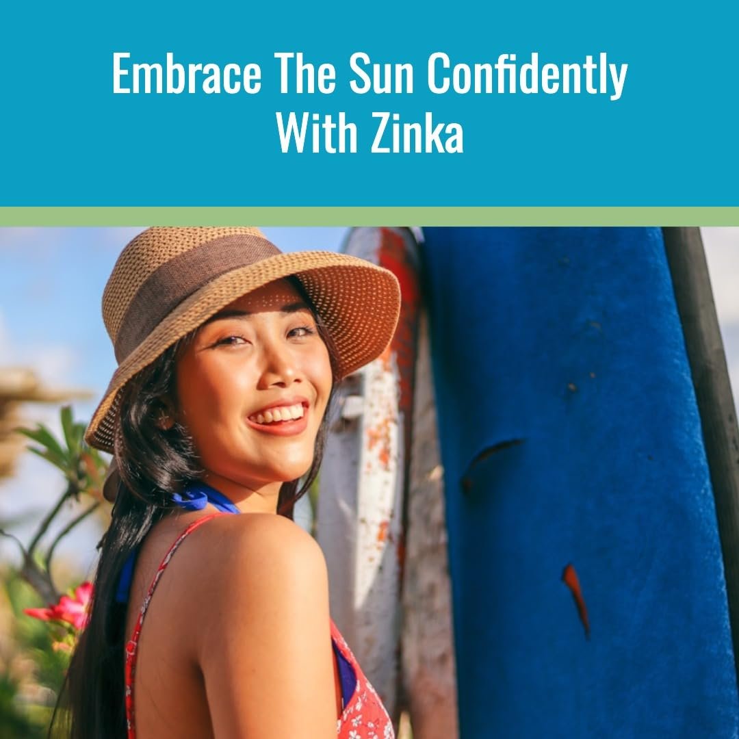 Zinka Clear Zinc Oxide Sunscreen Stick SPF 50 - Non-Greasy, Water-Resistant Face Sunscreen for Sensitive Skin, 0.49 oz Avelisse