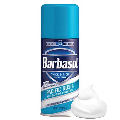 Barbasol Pacific Rush Thick and Rich Shaving Cream, 7 oz (Pack of 6) – Refreshing Menthol Scent Avelisse
