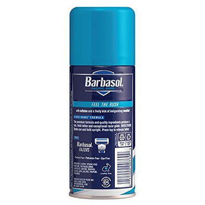 Barbasol Pacific Rush Thick and Rich Shaving Cream, 7 oz (Pack of 6) – Refreshing Menthol Scent Avelisse