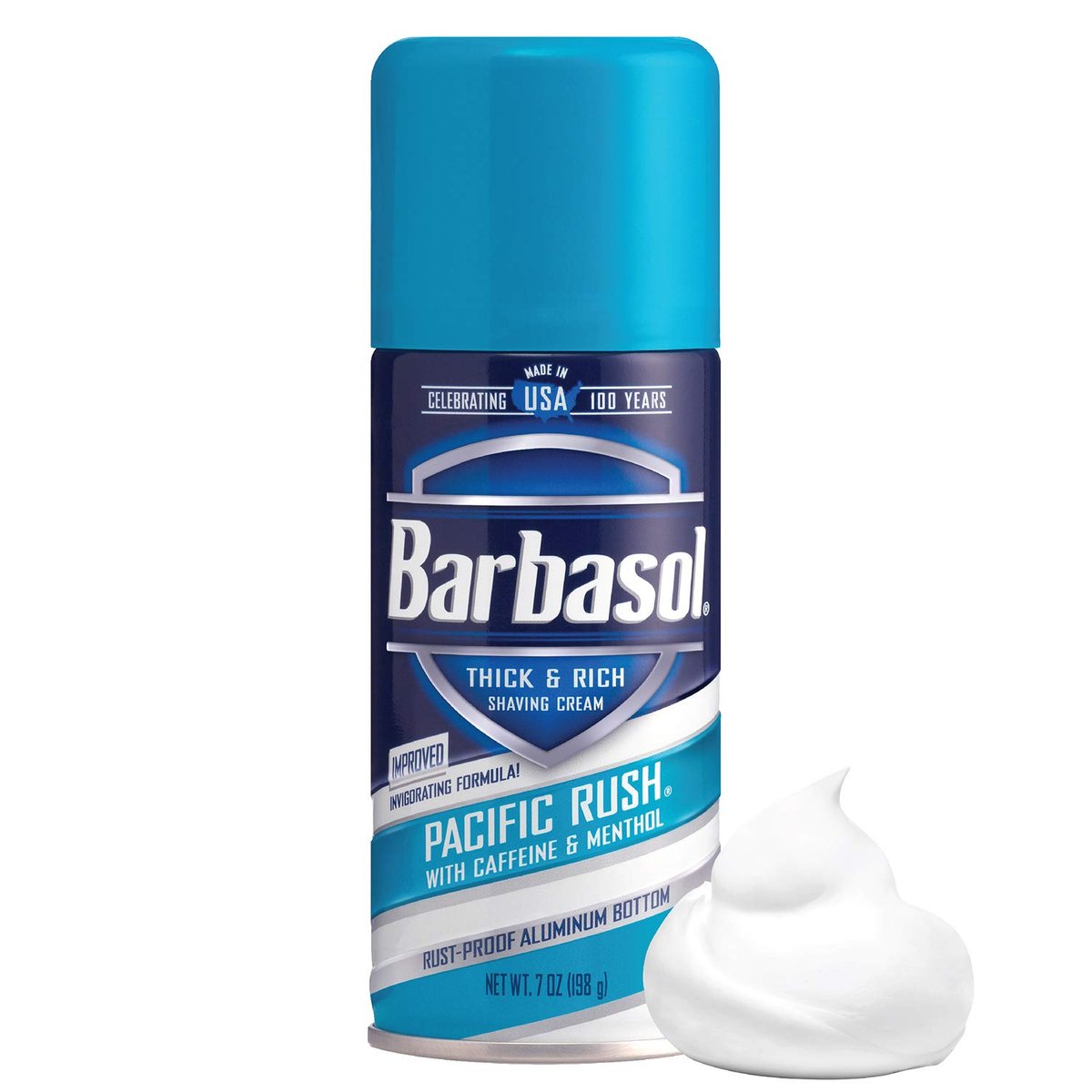 Barbasol Pacific Rush Thick and Rich Shaving Cream, 7 oz (Pack of 6) – Refreshing Menthol Scent Avelisse