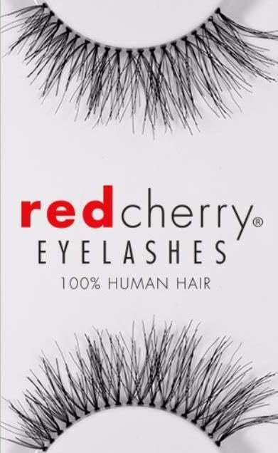 Red Cherry False Eyelashes #217 (Pack of 3 Pairs) – Natural Human Hair Lashes - görsel 5