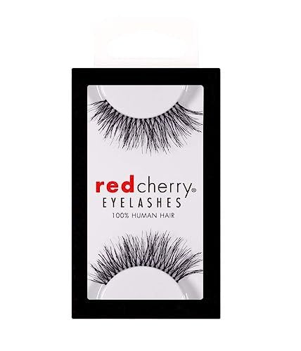 Red Cherry False Eyelashes #217 (Pack of 3 Pairs) – Natural Human Hair Lashes - görsel 2