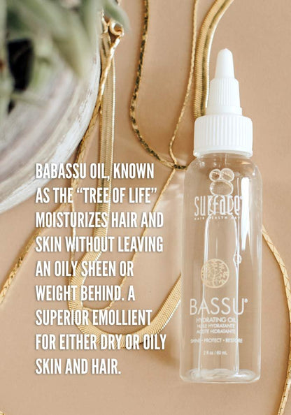 SURFACE Bassu Hydrating Oil – Moisturizing Hair Oil with Flax Seed & Aloe Vera for Damaged Hair Repair, Color Safe, 2 Fl Oz Avelisse