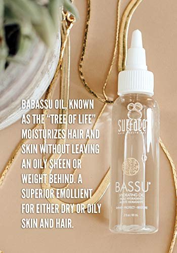 SURFACE Bassu Hydrating Oil – Moisturizing Hair Oil with Flax Seed & Aloe Vera for Damaged Hair Repair, Color Safe, 2 Fl Oz Avelisse
