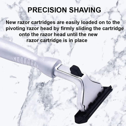 Taconic All-Metal Heavyweight Chrome Razor – Gillette Atra-Compatible Twin Blade Handle with 10 Pivot Plus Personna Blades, Ergonomic Grip, Durable Design Avelisse