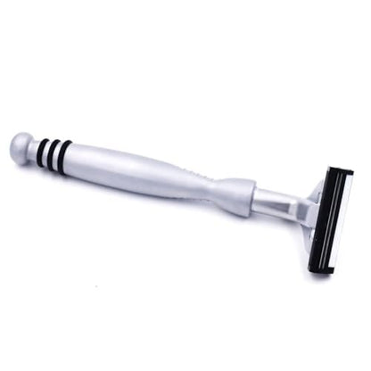 Taconic All-Metal Heavyweight Chrome Razor – Gillette Atra-Compatible Twin Blade Handle with 10 Pivot Plus Personna Blades, Ergonomic Grip, Durable Design Avelisse