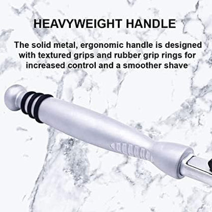 Taconic All-Metal Heavyweight Chrome Razor – Gillette Atra-Compatible Twin Blade Handle with 10 Pivot Plus Personna Blades, Ergonomic Grip, Durable Design Avelisse