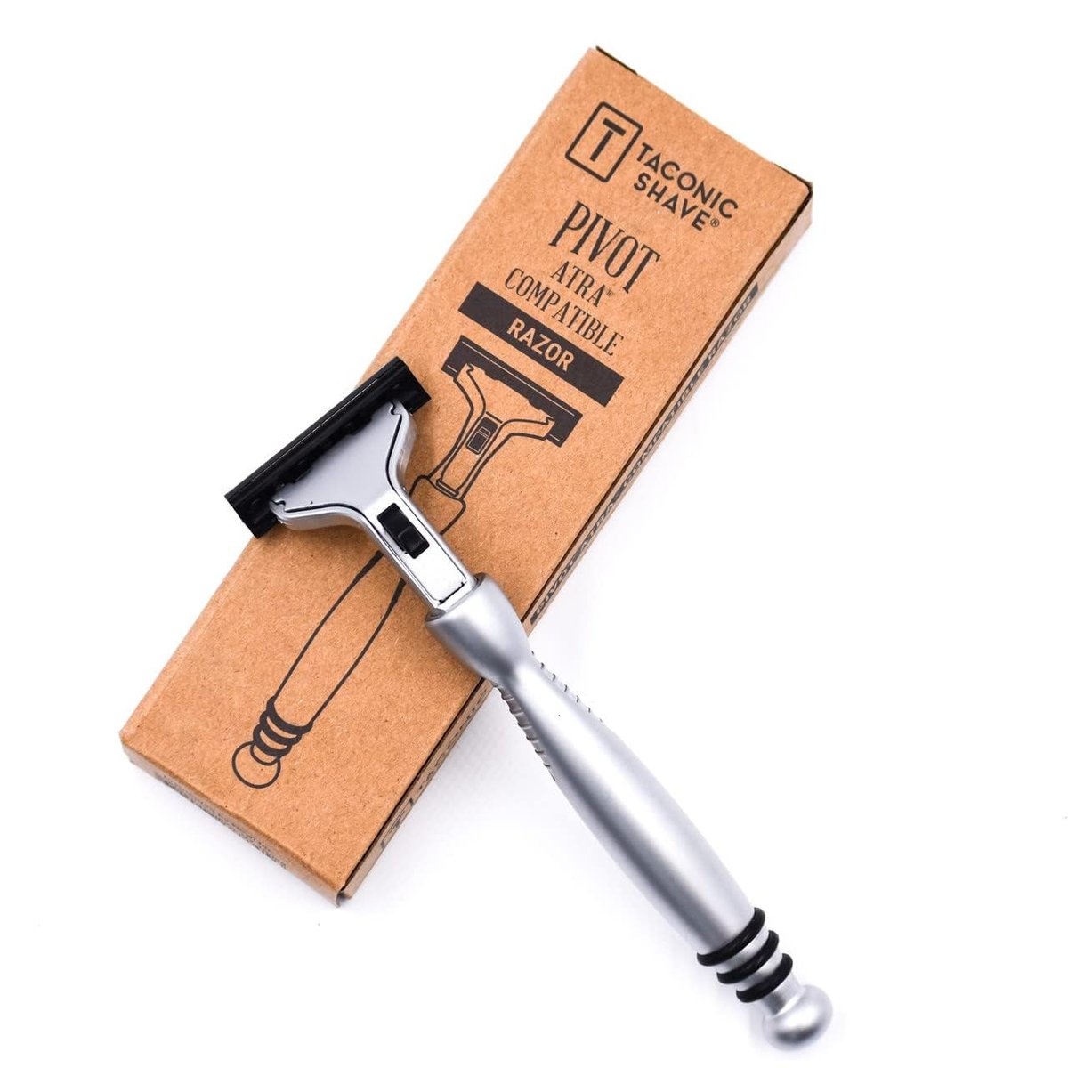 Taconic All-Metal Heavyweight Chrome Razor – Gillette Atra-Compatible Twin Blade Handle with 10 Pivot Plus Personna Blades, Ergonomic Grip, Durable Design Avelisse