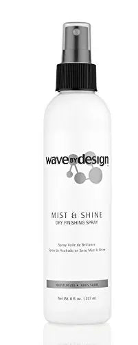 Design Essentials Wave By Design Mist & Shine Dry Finishing Spray, Moisturizes and Adds Shine, Lightweight Daily Use for Curls and Waves, 8 oz Avelisse