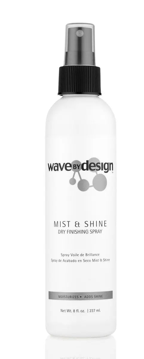 Design Essentials Wave By Design Mist & Shine Dry Finishing Spray, Moisturizes and Adds Shine, Lightweight Daily Use for Curls and Waves, 8 oz Avelisse