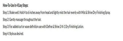 Design Essentials Wave By Design Mist & Shine Dry Finishing Spray, Moisturizes and Adds Shine, Lightweight Daily Use for Curls and Waves, 8 oz Avelisse