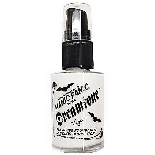 MANIC PANIC Dreamtone White Foundation - Oil-Free Full Coverage Liquid Foundation for Goth Makeup, Cosplay & Halloween - Vegan & Cruelty-Free (0.96 oz) Avelisse