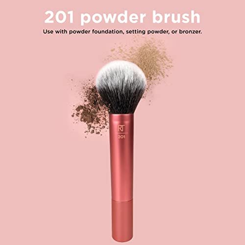 Real Techniques Cruelty Free Powder Brush – Ultra Plush Custom Cut Synthetic Bristles for Flawless Bronzer & Powder Application - görsel 6
