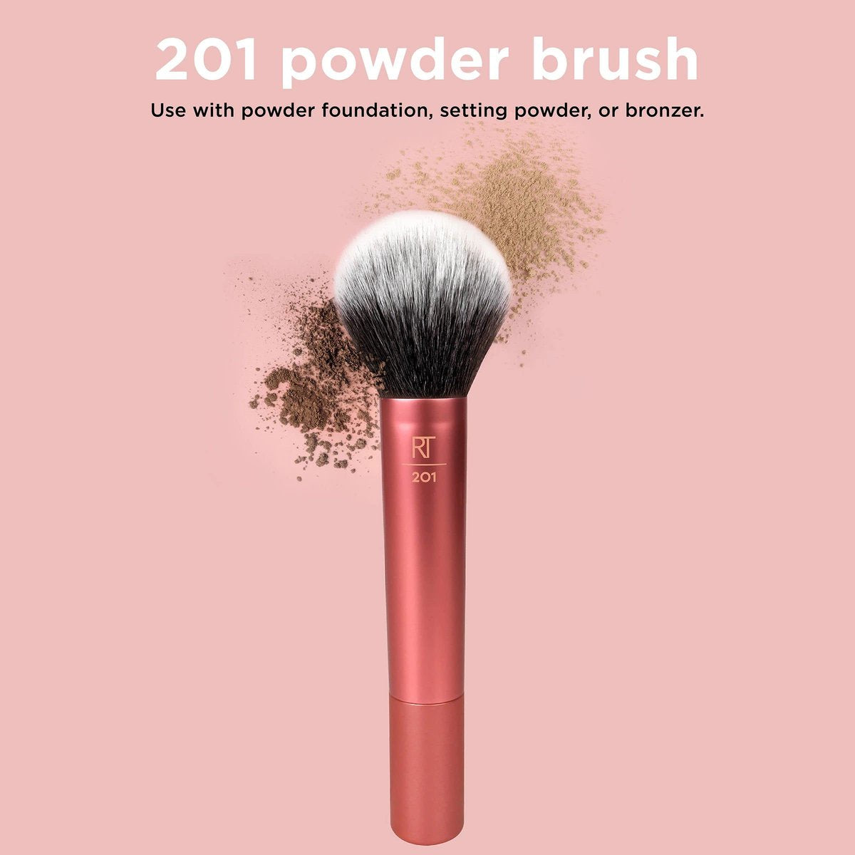 Real Techniques Cruelty Free Powder Brush – Ultra Plush Custom Cut Synthetic Bristles for Flawless Bronzer & Powder Application - görsel 5