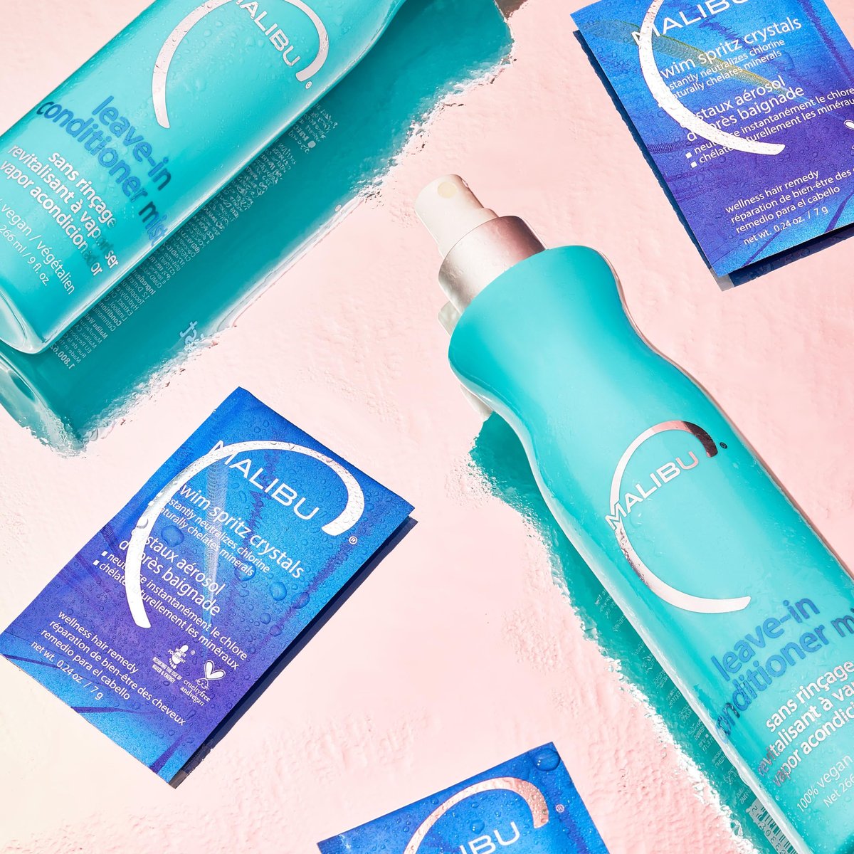 Malibu C Leave In Conditioner & Moisturizing Heat Protectant for Hair - Daily & Post Swim Detangler Spray for Adults & Kids, UV Protection to Help Prevent Color Fading, 9 oz - görsel 7