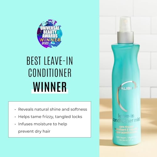 Malibu C Leave In Conditioner & Moisturizing Heat Protectant for Hair - Daily & Post Swim Detangler Spray for Adults & Kids, UV Protection to Help Prevent Color Fading, 9 oz - görsel 4