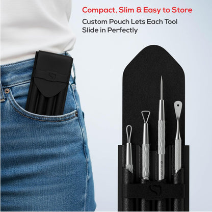 Suvorna Pimple Popper Tool Kit – 4-Piece Stainless Steel Blackhead & Comedone Extractor Set for Facial Extraction Avelisse