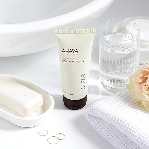 AHAVA Time To Clear Facial Mud Exfoliator – Gentle Dead Sea Mud Scrub for Radiant Skin, 3.4 Fl Oz - görsel 12