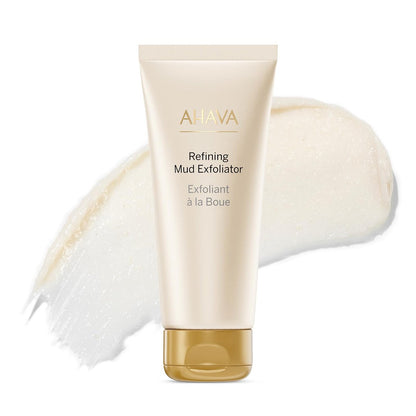 AHAVA Time To Clear Facial Mud Exfoliator – Gentle Dead Sea Mud Scrub for Radiant Skin, 3.4 Fl Oz