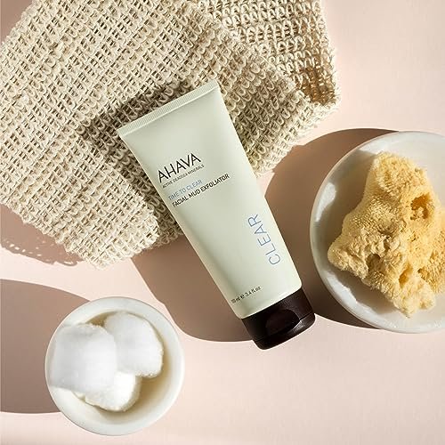 AHAVA Time To Clear Facial Mud Exfoliator – Gentle Dead Sea Mud Scrub for Radiant Skin, 3.4 Fl Oz - görsel 10