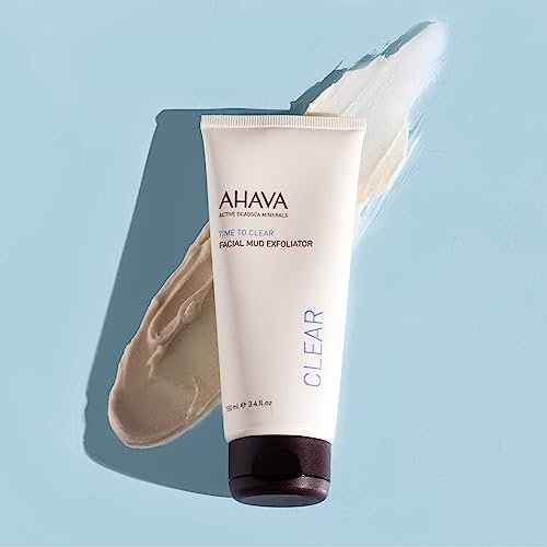 AHAVA Time To Clear Facial Mud Exfoliator – Gentle Dead Sea Mud Scrub for Radiant Skin, 3.4 Fl Oz - görsel 8
