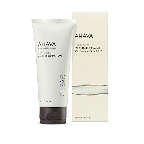 AHAVA Time To Clear Facial Mud Exfoliator – Gentle Dead Sea Mud Scrub for Radiant Skin, 3.4 Fl Oz - görsel 4