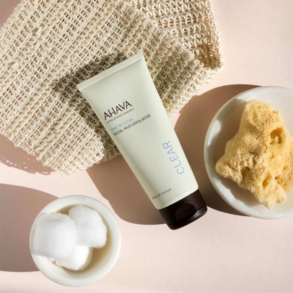 AHAVA Time To Clear Facial Mud Exfoliator – Gentle Dead Sea Mud Scrub for Radiant Skin, 3.4 Fl Oz - görsel 9