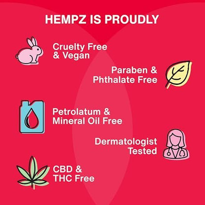 Hempz Pomegranate Herbal Body Moisturizer 2.25 oz - Paraben-Free Anti-Aging Hydrating Cream for All Skin Types