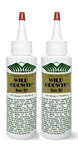 Wild Growth Hair Oil 4 oz (Pack of 2) – Natural Hair Oil for Growth, Moisture & Scalp Health Avelisse