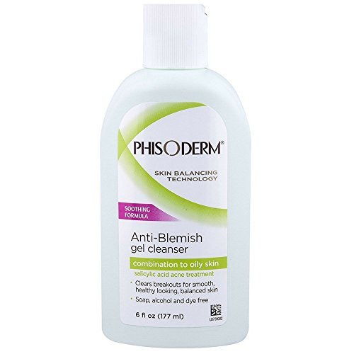 pHisoderm Anti-Blemish Gel Cleanser - 6 Fl Oz (Pack of 2) - Gentle Acne Wash for Clear Skin - görsel 1