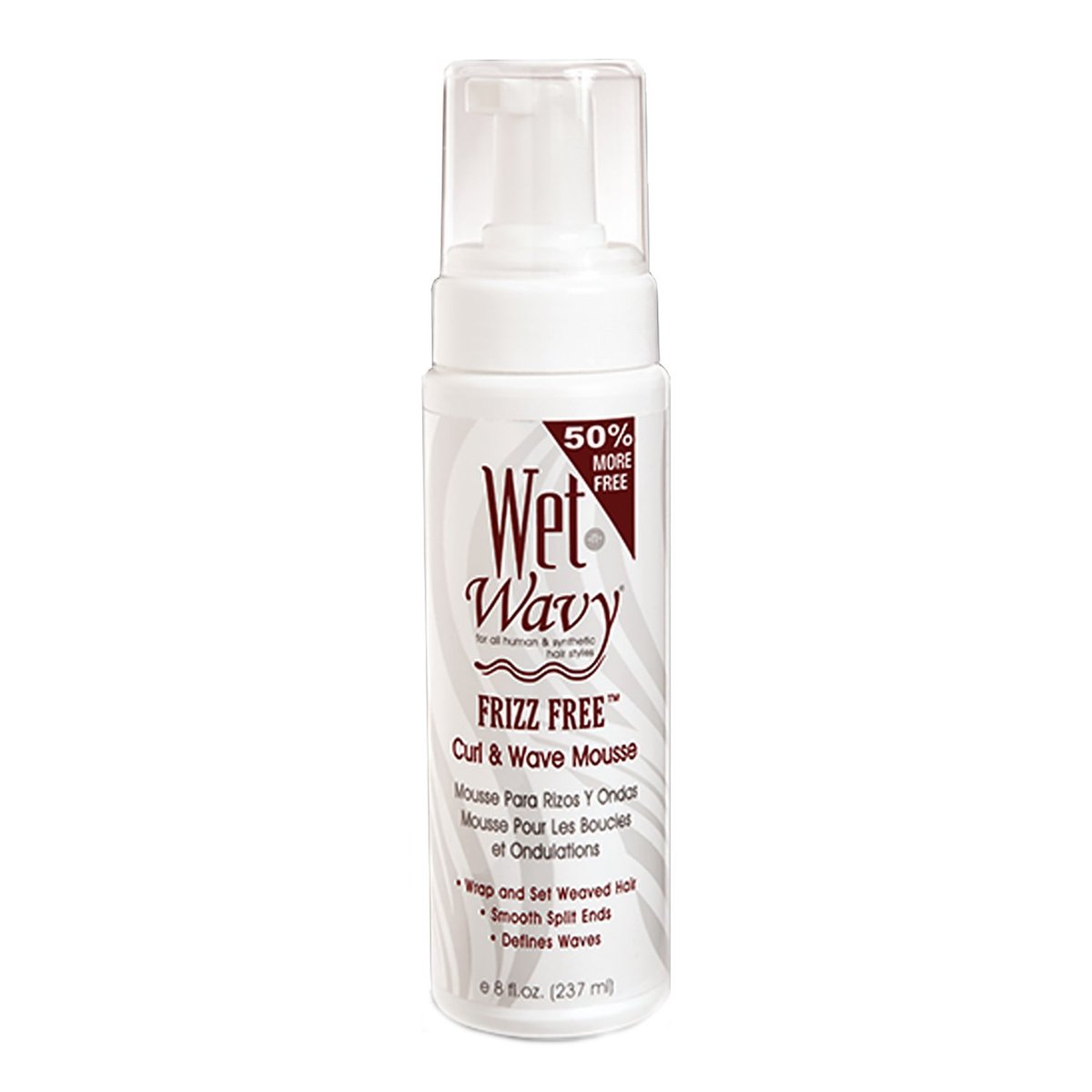 Wet N Wavy Curl Foam Mousse - 8 oz for Defined, Frizz-Free Curls & Waves - görsel 1