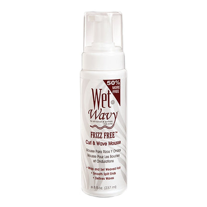 Wet N Wavy Curl Foam Mousse - 8 oz for Defined, Frizz-Free Curls & Waves