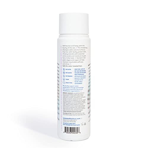 Seaweed Bath Co. Volumize Shampoo, Lavender Scent - 12 oz - Sustainably Harvested Seaweed & Green Algae for Normal to Fine Hair Avelisse