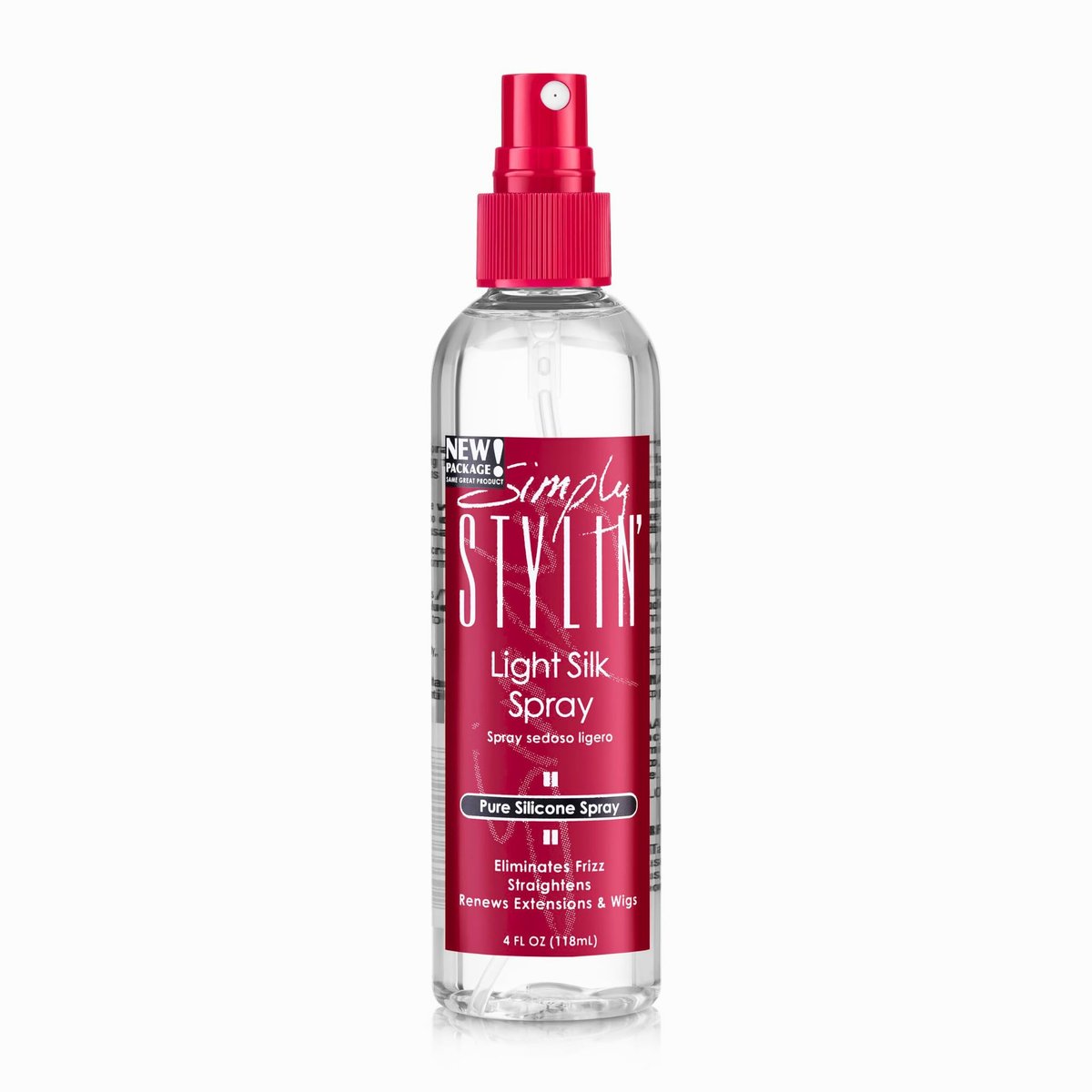 Simply Stylin' Light Silk Hair Spray - Anti-Frizz & Heat Protectant for Natural Hair & Synthetic Wigs - 4 fl oz - görsel 2