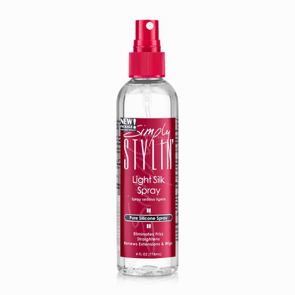 Simply Stylin' Light Silk Hair Spray - Anti-Frizz & Heat Protectant for Natural Hair & Synthetic Wigs - 4 fl oz