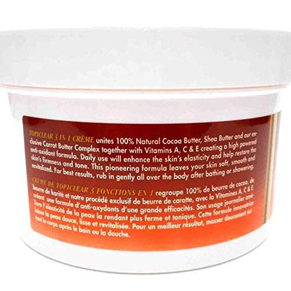 Topiclear 3 in 1 Creme Cocoa Butter, Shea Butter, Carrot Butter - 18 fl oz Avelisse