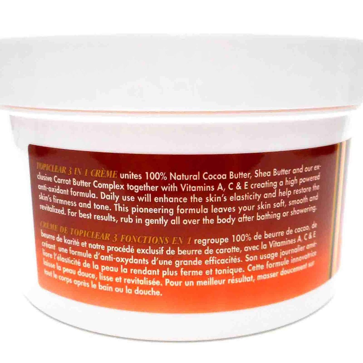 Topiclear 3 in 1 Creme Cocoa Butter, Shea Butter, Carrot Butter - 18 fl oz Avelisse