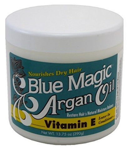 BLUE MAGIC Argan Oil & Vitamin-E Leave-in Conditioner 13.75 Oz