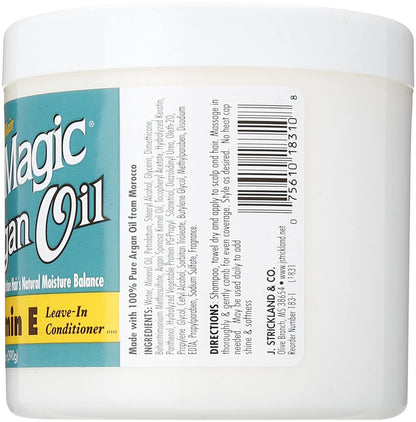 BLUE MAGIC Argan Oil & Vitamin-E Leave-in Conditioner 13.75 Oz