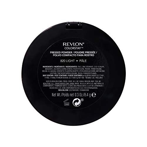 Revlon ColorStay Pressed Powder Face Makeup, Longwearing, Fragrance-Free, Noncomedogenic, 820 Light, 0.3 oz - görsel 10